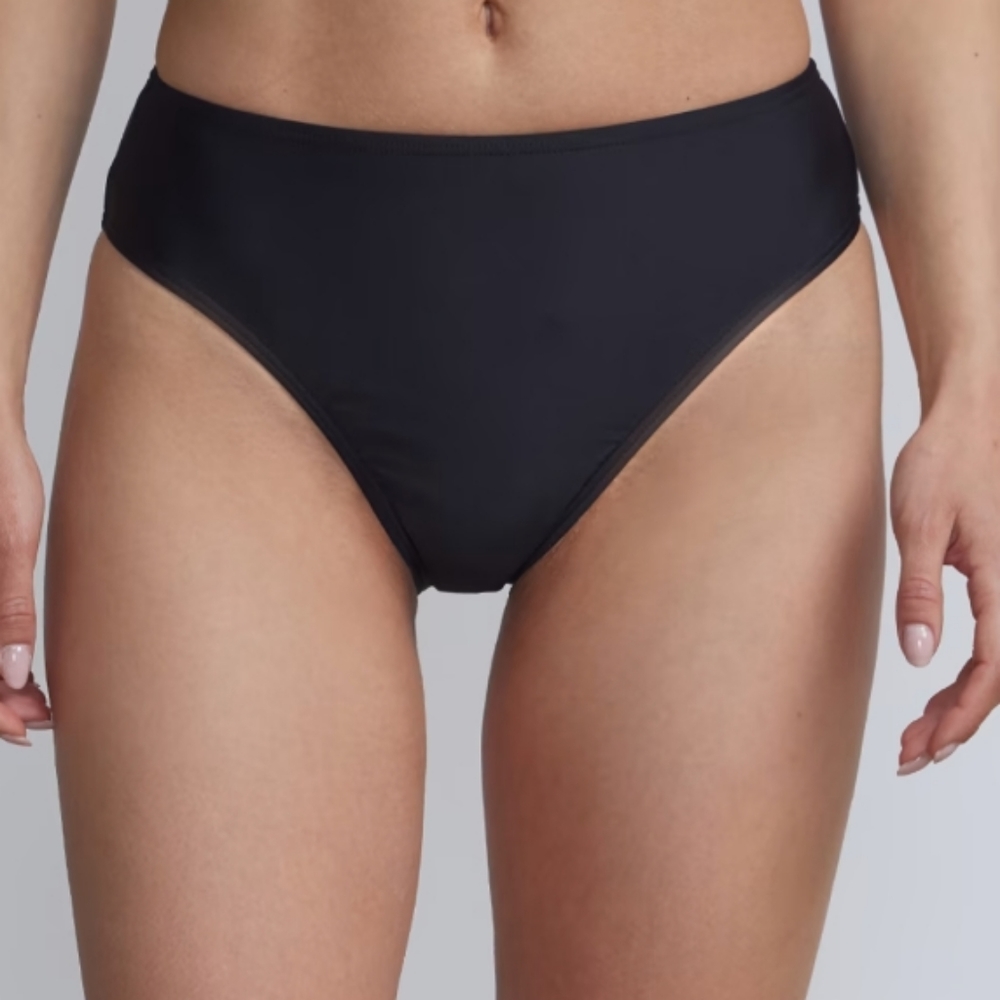 NWT High-Waisted Bikini Bottom - NY&Co Swimwear Black Medium